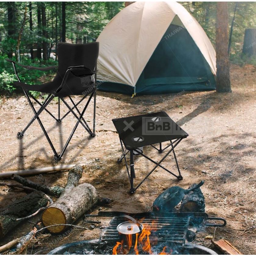 FONTE เก้าอี้พับสำหรับตั้งแคมป์ FONTE รุ่น 23UTRC4002 สีดำ