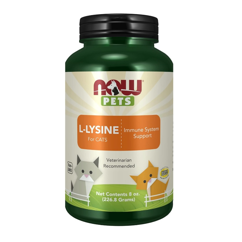 Now Pets L-Lysine for Cats ไลซีนแมว (ชนิดผง) ไลซีน อาหารเสริมภูมิแมว Exp: 11/2029