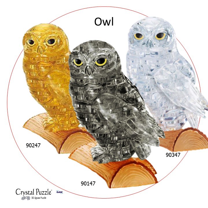 3D Crystal Puzzle ของเล่นตัวต่อสามมิติ Owl นกฮูก ของแท้100% ดีไซน์จากญี่ปุ่น สินค้าพร้อมส่ง