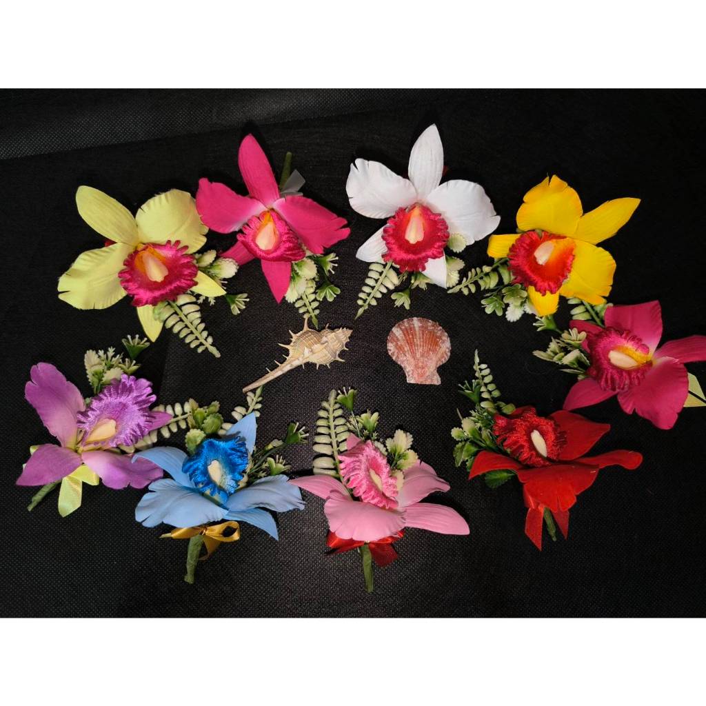 ดอกไม้ติดอก เข็มกลัดติดอก(คละสีโบว์)