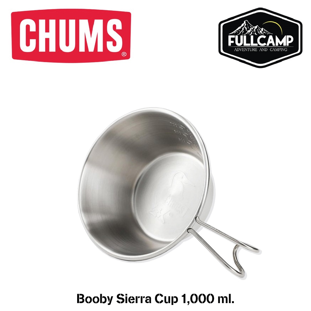 CHUMS Booby Sierra Cup  ถ้วยอเนกประสงค์ ใส่อาหาร อุปกรณ์แคมป์ ถ้วยเซียร่า ถ้วยสแตนเลส
