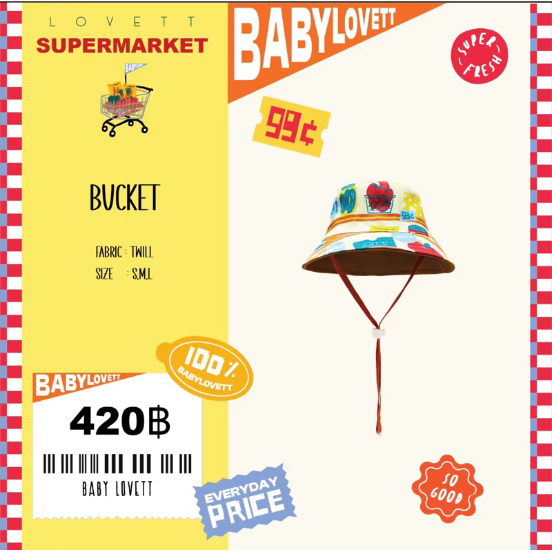 [NEW!!] Babylovett หมวก size L Supermarket Collection