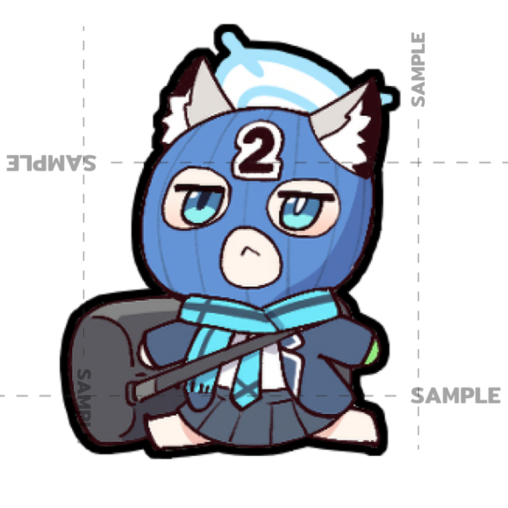 Blue Archive สติ๊กเกอร์ 2 แผ่น Blue Archive Stickers 2 PCS