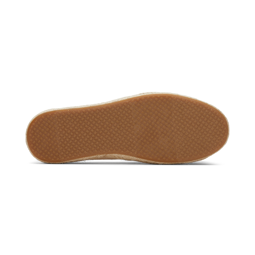 TOMS รองเท้าลำลองผู้หญิง สลิปออน รุ่น Alpargata Rope Natural Recycled Cotton Slubby Woven (CC) รองเท้าลิขสิทธิ์แท้
