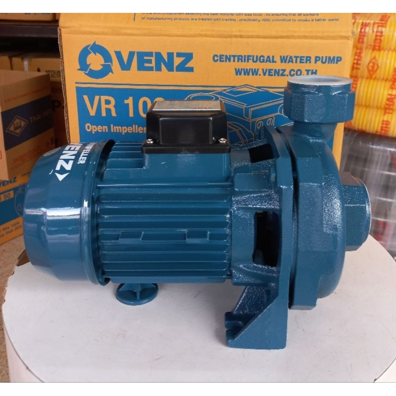 Venz ปั๊มน้ำหอยโข่ง ใบพัดทองเหลือง 1HP ขนาด 1-1/2 x 1-1/4 รุ่น VR100 380V ชนิดใบพัดเปิด ดูดพวกเศษนิดหน่อยได้