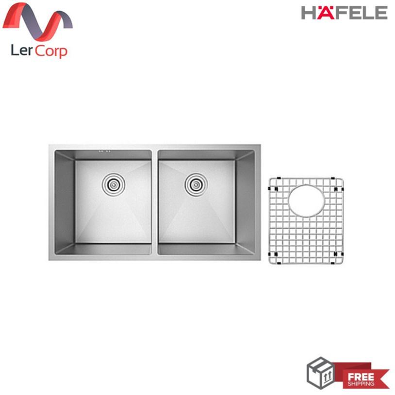 (Hafele) อ่างล้างจาน 2 หลุมแบบติดตั้งใต้เคาน์เตอร์ มาเรีย ซีรี่ย์ (495.39.617)