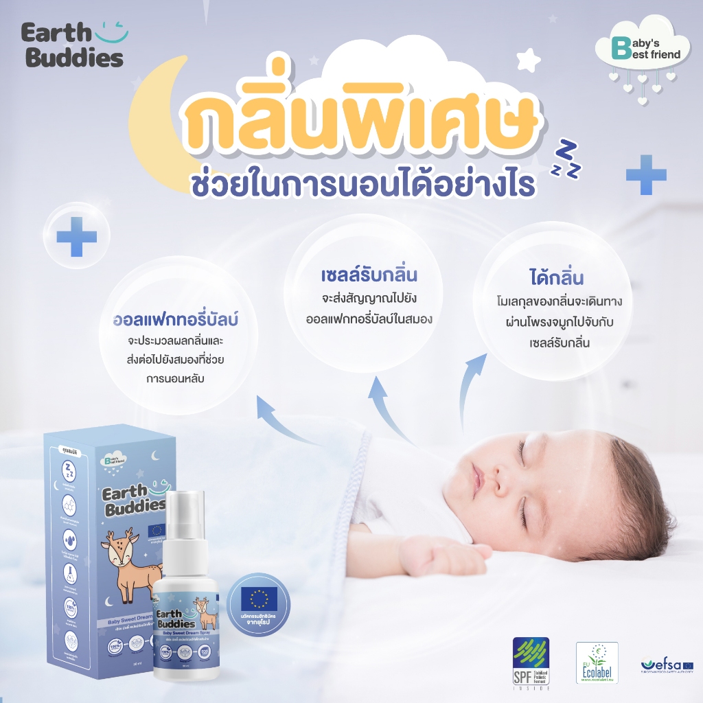 Earth Buddies สเปรย์หลับปุ๋ย สเปรย์ช่วยเพิ่มประสิทธิภาพการนอนของลูกน้อย ทำจากธรรมชาติ 100% ปลอดภัยสำหรับเด็ก - รูปที่ 4