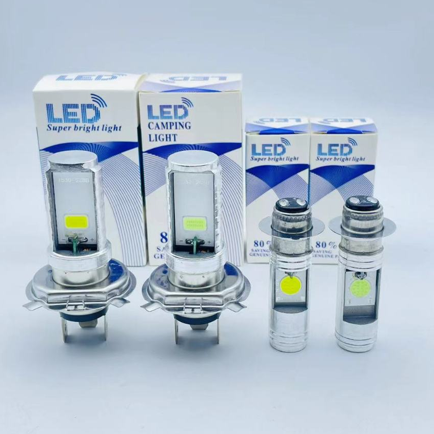 หลอดไฟหน้า LED มอเตอร์ไซค์ แสงสีขาว T19/H2/H6/p15d/ba20ไฟหน้ามอเตอร์ไซค์