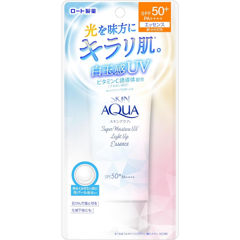 SKIN AQUA Super Moisture UV Light Up Essence กันแดดโทนอัพ ใหมล่าสุดจากญี่ปุ่น
