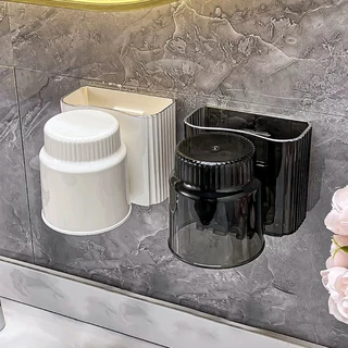 แบบไม่เจาะ ที่วางเก็บแก้ว ที่วางแปรงสีฟันในห้องน้ำ ที่ใส่แปรงสีฟัน อเนกประสงค์ กล่องเก็บอุปกรณ์อาบน้ำ