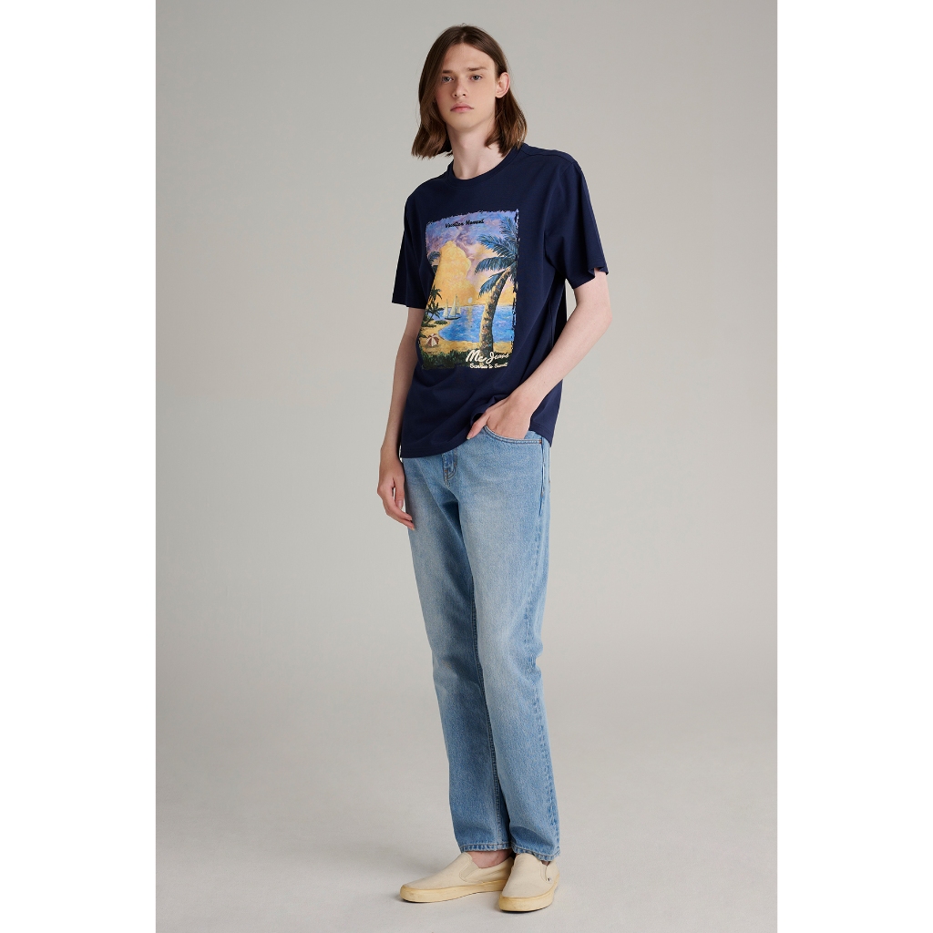 Mc jeans เสื้อยืดแขนสั้นผู้ชาย สีกรมท่า MTTZ727