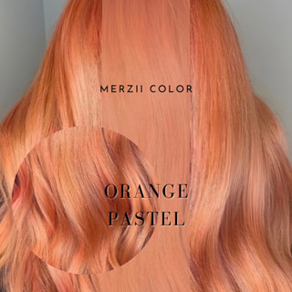 MERZii Color สีส้มพาสเทล🍊🍊🍊(พื้นผมระดับ 7-10)