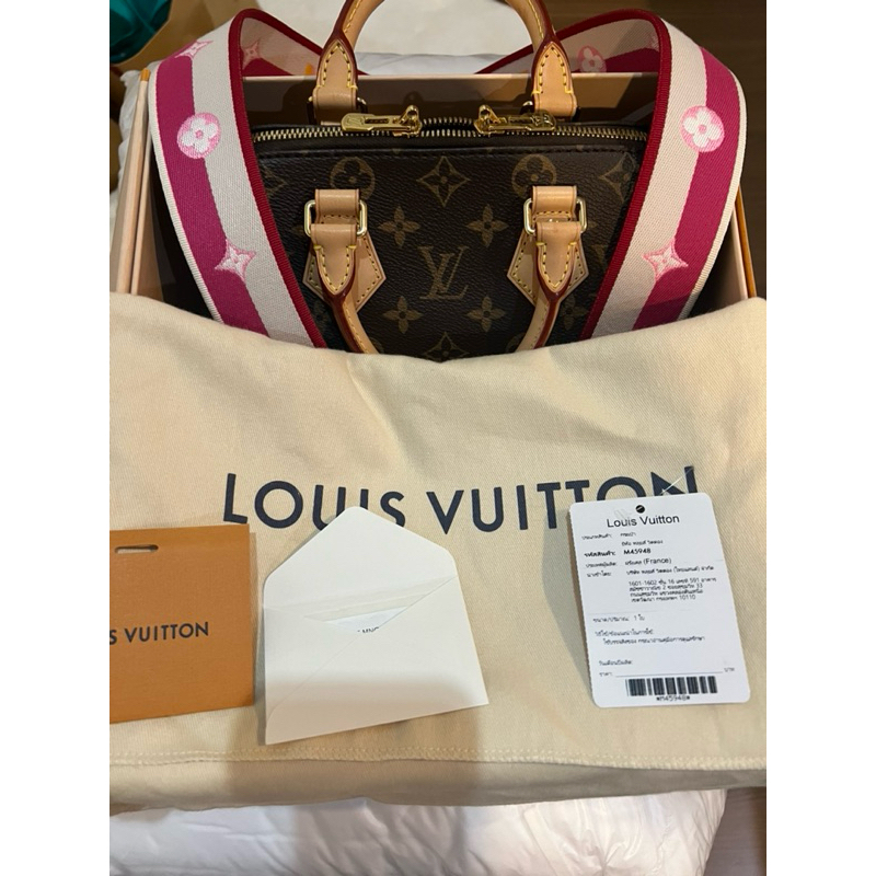 👜หลุยส์วิตตอง Louis Vuitton LV Speedy 20 Shoulder Bag พร้อมสายรัด สายสะพายไหล่ที่ถอดออกได้และปรับได้ M46243