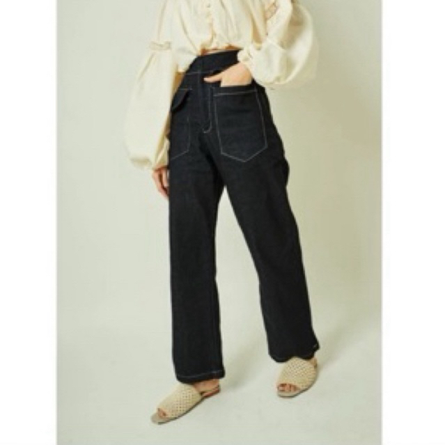 ส่งต่อ USED like new กางเกงยีนส์ขายาว glossible.co COOPER BLACK JEANS