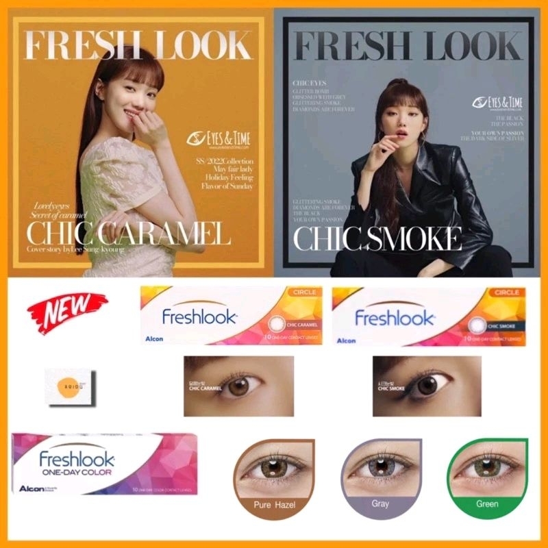 พร้อมส่ง Freshlook one day ของแท้ คอนแทคเลนส์รายวัน ขายเป็นคู่