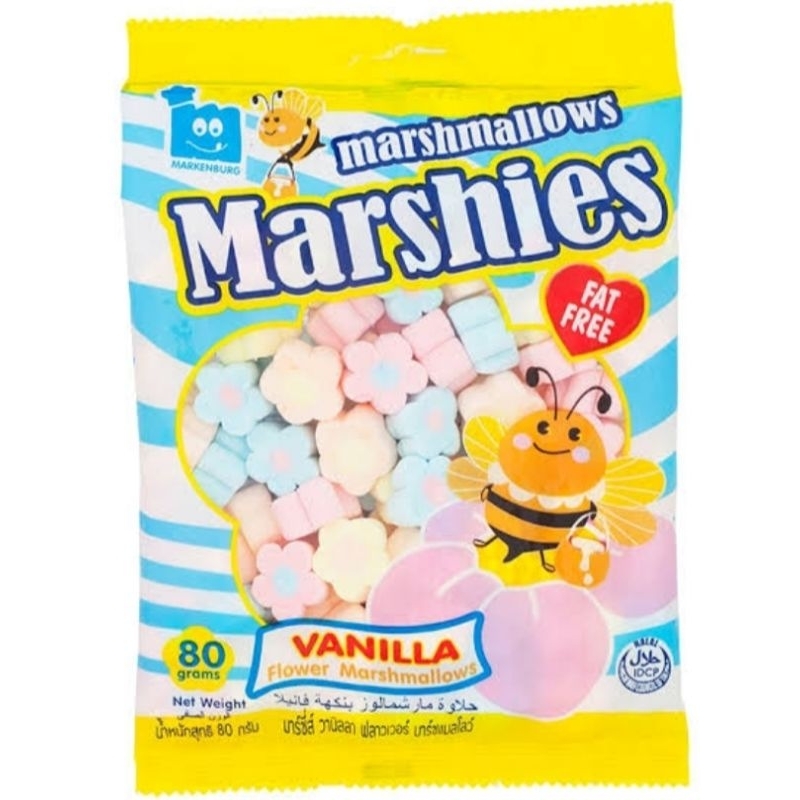 มาร์ชี่ส์ มาร์ชแทบโลว์ กลิ่นวานิลลารูปดอกไม้ 80 กรัม