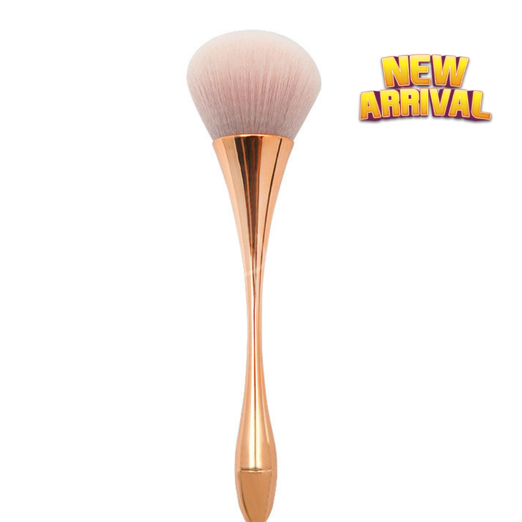 แปรงปัดฝุ่นเล็บ โรสโกลด์ สีชมพู ขนนุ่ม Nail Dust Brush ปัดผงอะคริลิค อุปกรณ์ทำเล็บ #E0044