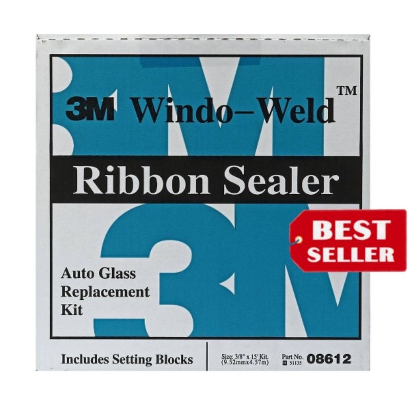 3M รุ่น 8612กาวเส้นติดตั้งกระจกรถยนต์ ความกว้าง 3/8 นิ้ว ความยาว 15 ฟุต ของแท้100%