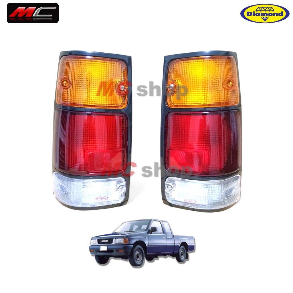 ไฟท้าย TFR มังกรทอง ISUZU มังกรทอง เบ้าดำ * ตราเพชร 04-44710 เบ้าดำ *
