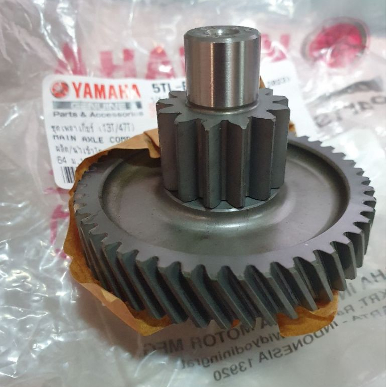 5TLE741010 เฟืองท้าย ชุดเพลาเกียร์ 13T/47T MIO FINO BC115 แท้ YAMAHA 4C9-E7410-00 10 5TL