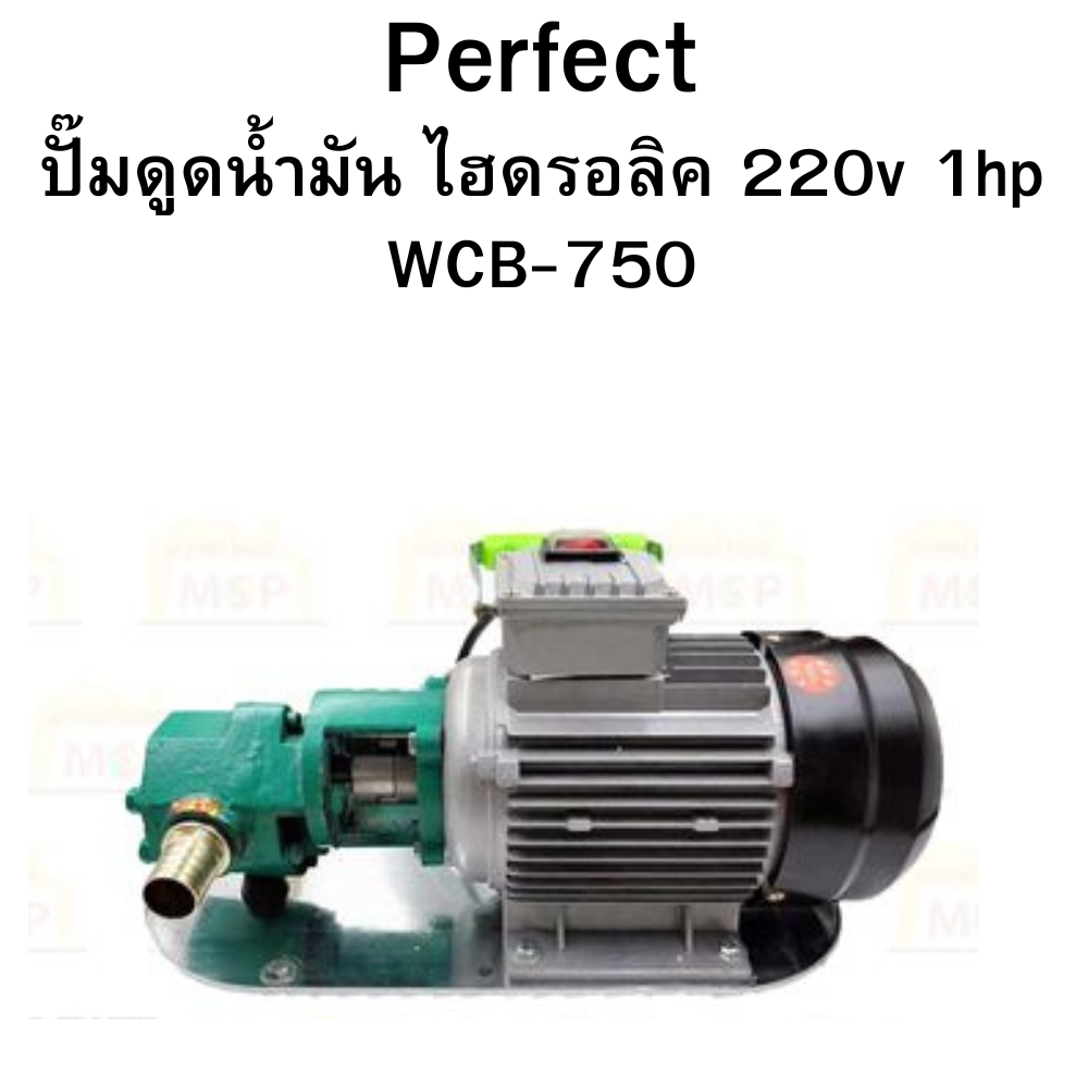 PERFECT ปั๊มดูดน้ำมัน ไฮดรอลิค 220v 1HP WCB-750