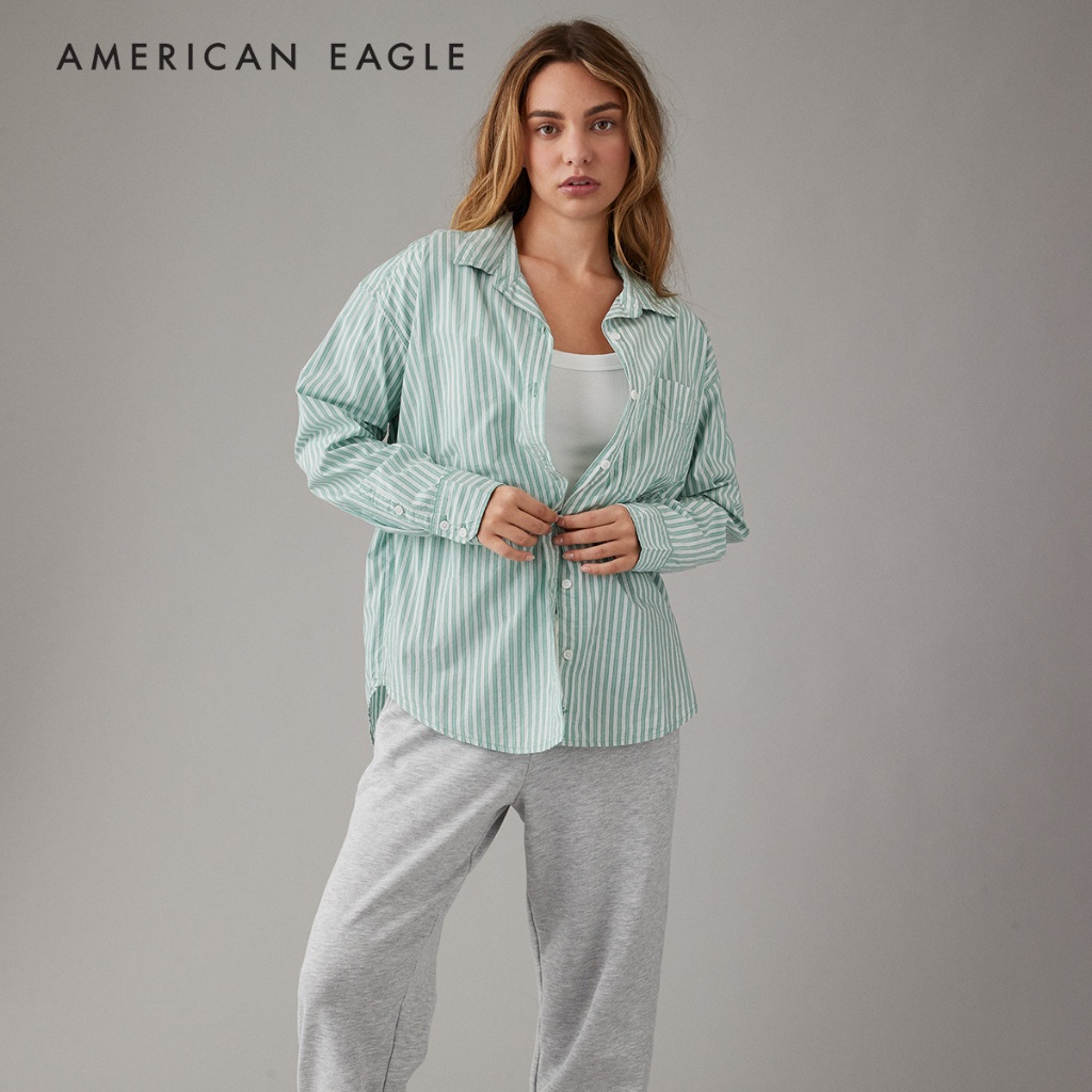 American Eagle Perfect Button-Up Shirt เสื้อเชิ้ต ผู้หญิง (EWSB 035-5510-300)