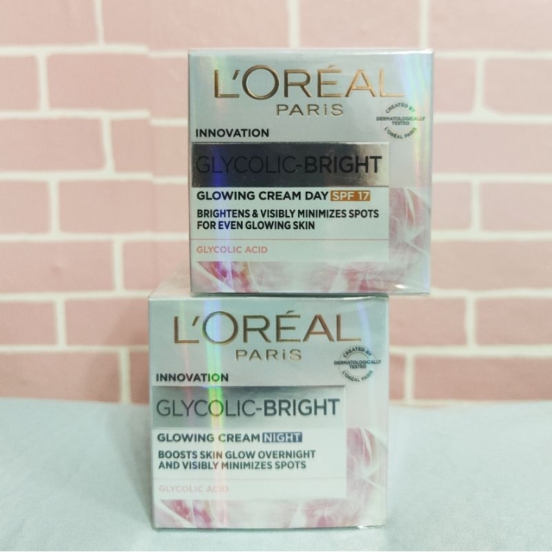 ‼️ลด 100.- ในไลฟ์‼️ ลอรีอัล​ ปารีส​ L'oreal Paris Glycolic Bright Glowing เซรั่ม​/เดย์ครีม/ไนท์ครีม