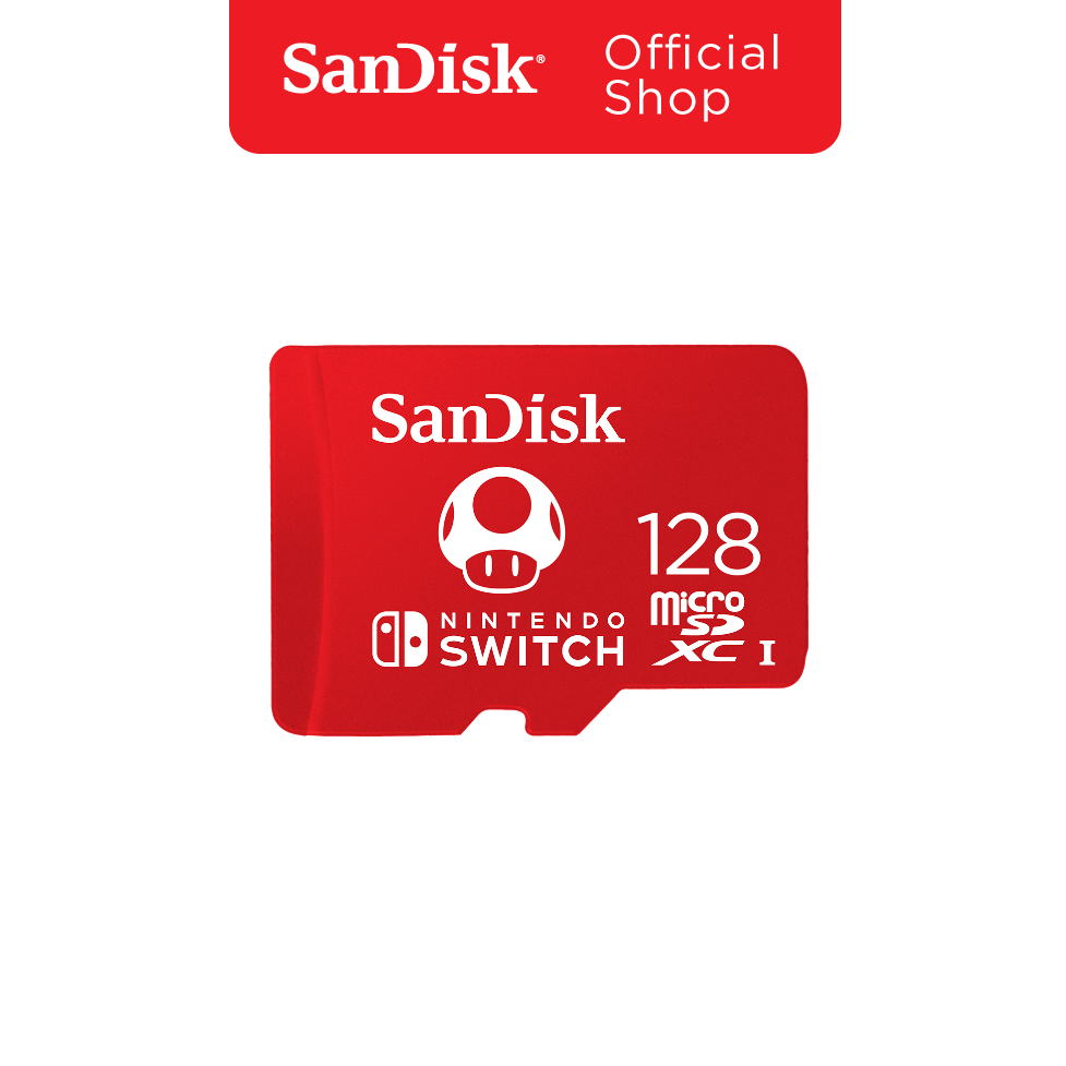 SanDisk microSDXC for the Nintendo Switch 128GB ลายมาริโอ้ (SDSQXAO-128G-GN3ZN, Mario)