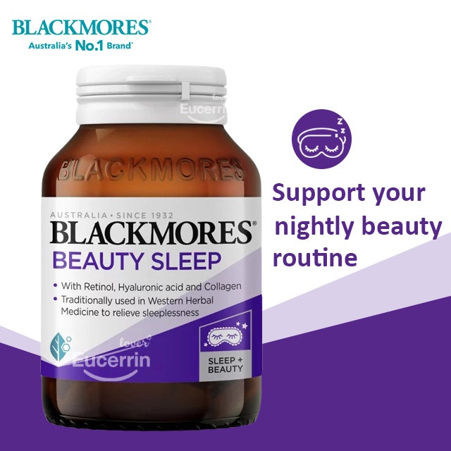 Blackmores Beauty Sleep 60 Capsules แบลคมอร์ส บิวตี้ สลีป บำรุงผิว เส้นผม ขณะนอนหลับ