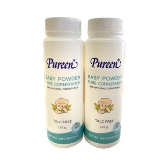 Pureen 1แถม1 แป้งข้าวโพดโรยตัวสำหรับเด็ก เพื่อป้องกันการเป็นภูมิแพ้ของลูกน้อย 125g 2ขวด