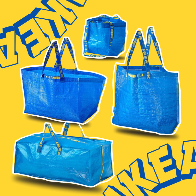 ถุง IKEA ถุงช้อปปิ้ง กระเป๋าช้อปปิ้ง ถุงอีเกีย กระเป๋าพลาสติก IKEA กระเป๋าน้ำเงิน ถุงใบใหญ่ ถุงใบใหญ่อีเกีย