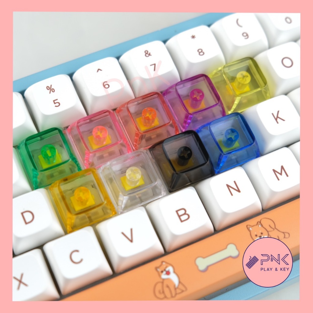 พร้อมส่ง Keycap Blank XDA Profile สีใสโทนพาสเทล ขนาด 1U มี 9 สี คีย์แคป​ ปุ่มกด​ คีย์บอร์ด​ เปล่า Keycaps