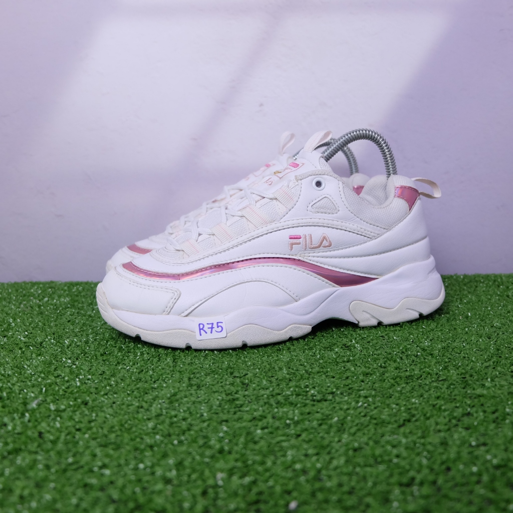 (38/24 cm) Fila Sneakers ฟีล่ามือ2ของแท้💯 รองเท้าผ้าใบเกาหลีผู้หญิง