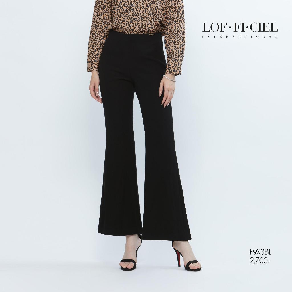 LOF-FI-CIEL woman's pants Jubili Disco กางเกงผู้หญิง ขายาว ปลายขากว้าง สีดำ F9X3BL