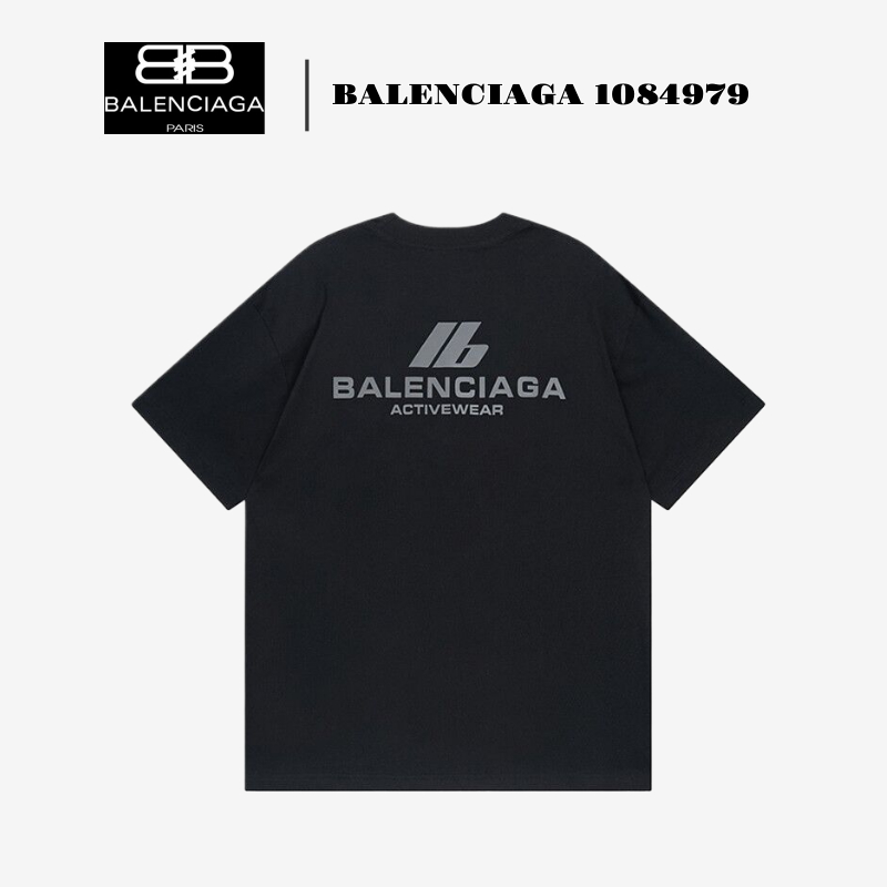 【DFS】BALENCIAGA 1084979 เสื้อยืดกีฬา เสื้อยืดลำลองผ้าฝ้าย