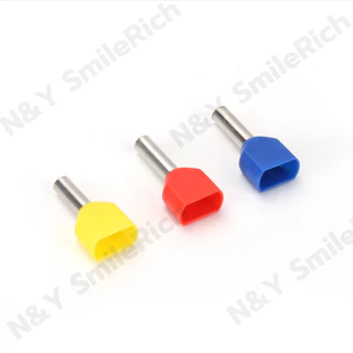 (TEXXXX) หางปลาคอร์ดเอ็นชนิดสายคู่ 100 ชิ้นต่อถุง หางปลาย้ำสายไฟ CORD END มี 7 ขนาด 6 สี สามารถออกใบกำกับได้