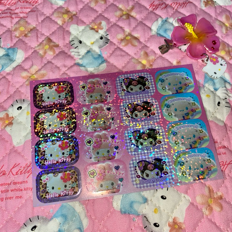 sanrio gyaru sticker สติ๊กเกอร์ ชบา🌺 ♡˖˚  ( ɞ̴̶̷ ｡ ɞ̴̶̷ )