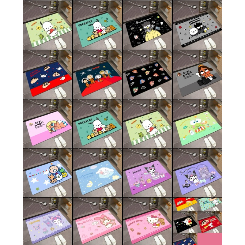 #พร้อมส่ง พรมเช็ดเท้าลาย Sanrio ซับน้ำ สำหรับใช้ในห้องน้ำหรือห้องเปียกโดยเฉพาะคะใช้ดีมากๆ