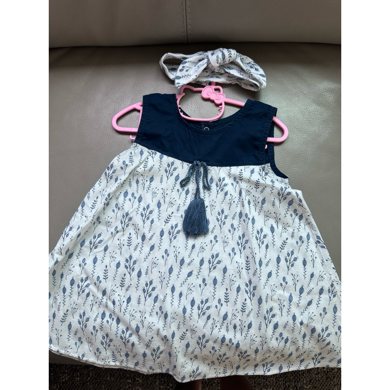 babylovett indigo dress 18-24m