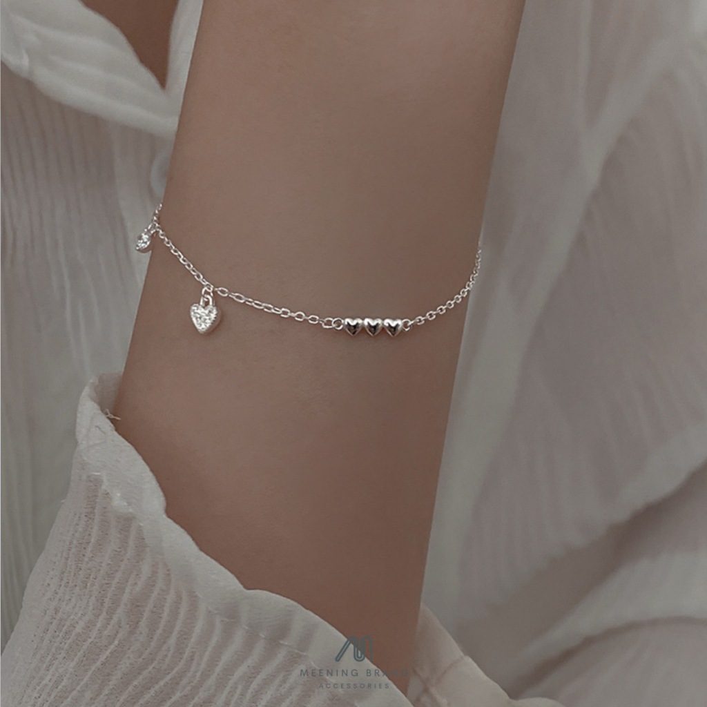 MeeningBrand ❥ สร้อยข้อมือเงิน   NELLIE [01-0140]