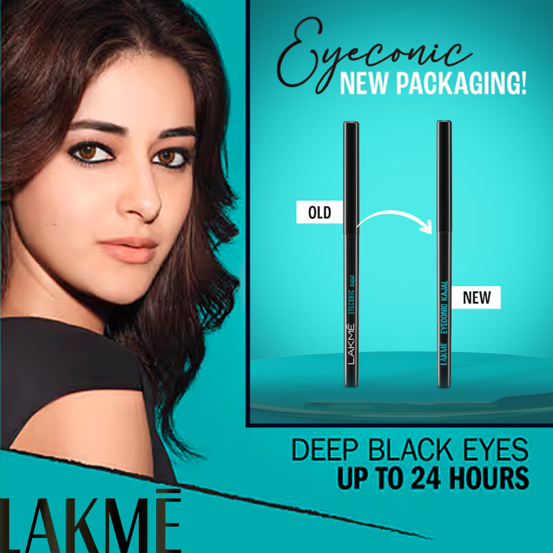 {**ส่งฟรี**} SMALL INDIA 🪄🔵 New Lakme Eyeconic Kajal 🪄🔵 Long Lasting Kajal 0.35g Black