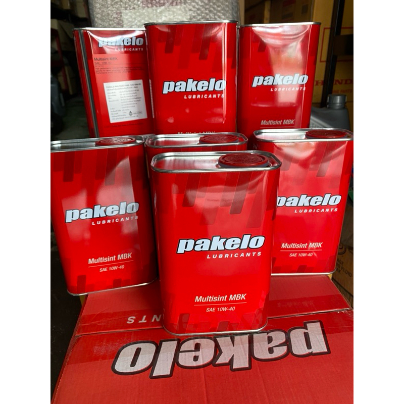ของแท้100%น้ำมันเครื่อง Pakelo  SAE 10W-40 Mulisint MBK Fully Synthetic Made in Italy ขนาด1ลิตร