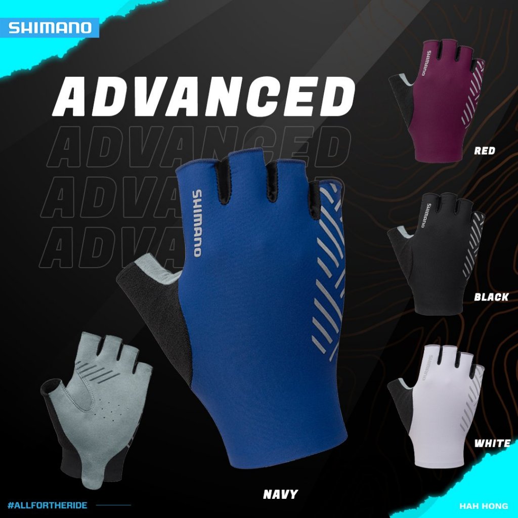 ***ออก Etax ได้ *** ถุงมือ Shimano รุ่น Advance ตัวท๊อป ถุงมือขี่จักรยาน ของแท้ศูนย์ไทย