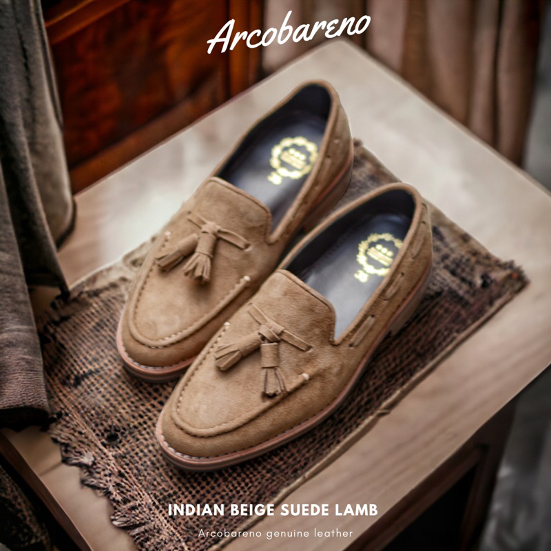 503 Exclusive Tassel Loafer Suede Lamb Beige
