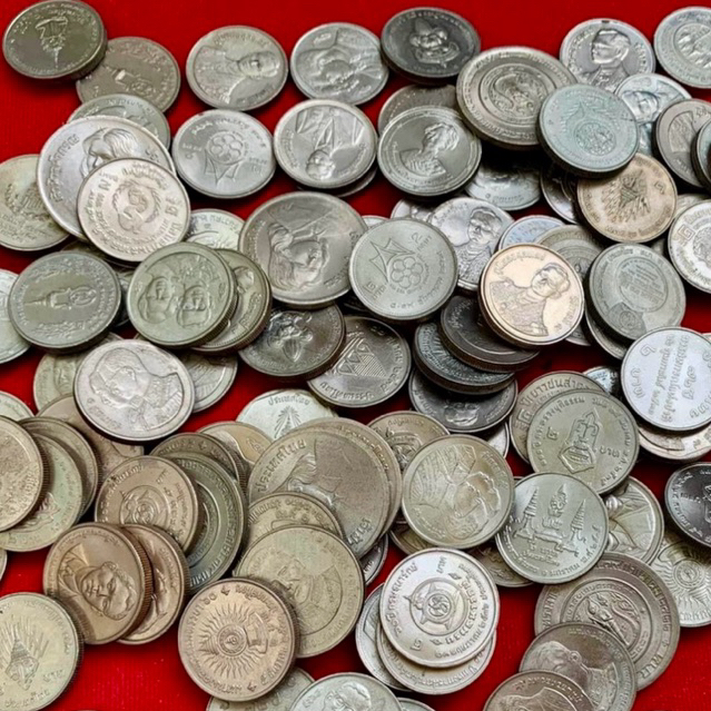 เหรียญที่ระลึก 2 บาท คละวาระ ไม่ผ่านใช้ เหรียญเนื้อโลหะสีขาว(ทองแดงผสมนิกเกิล)