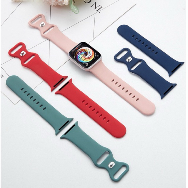 สำหรับ iWatch สายนาฬิกาซิลิโคน 49มม. 45มม. 44มม. 41มม. 40มม. สายใช้สำหรับแอปเปิ้ลอวอช