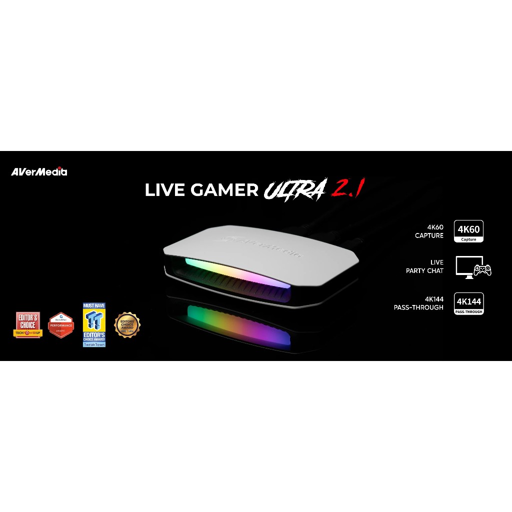 Avermedia GC553G2 White Edition Live Gamer ULTRA 2.1 Capture Card การ์ดแคปเจอร์