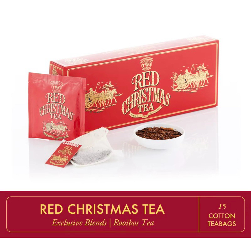 TWG Tea Red Christmas Teabag, Loose Leaf Rooibos Tea