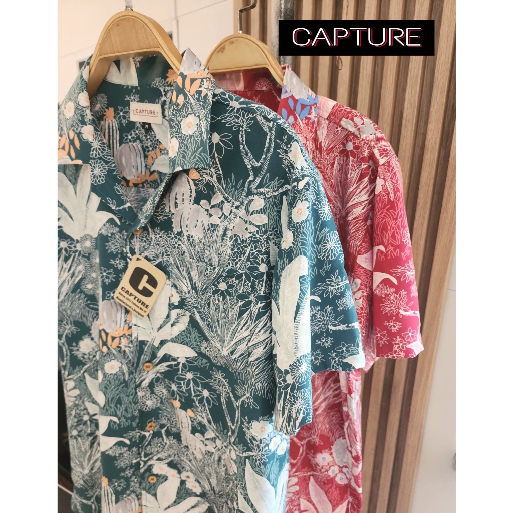 Hawaii Shirt เสื้อฮาวาย ผ้าไหมอิตาลี ลายตะบองเพชร มีไซส์ M-2XL