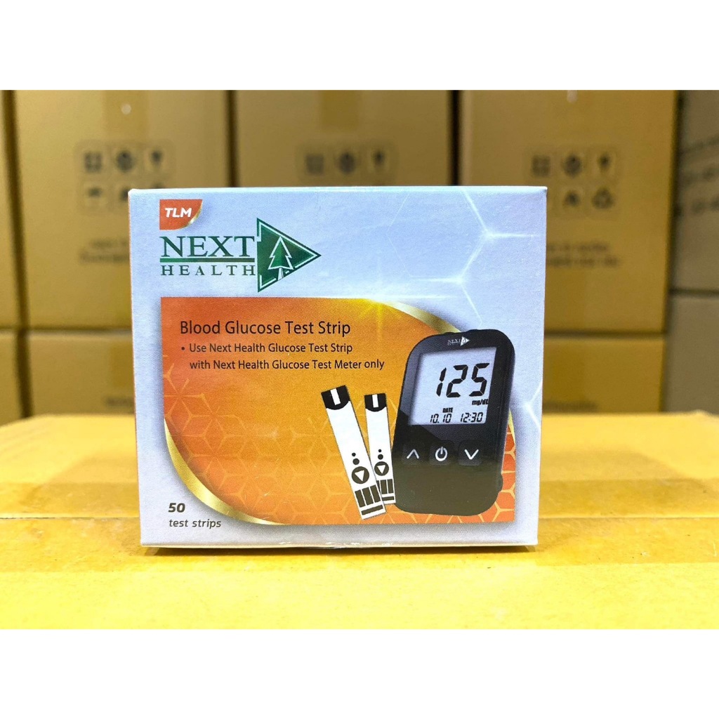 แผ่นตรวจน้ำตาล Next health (บรรจุ 50 แผ่น)